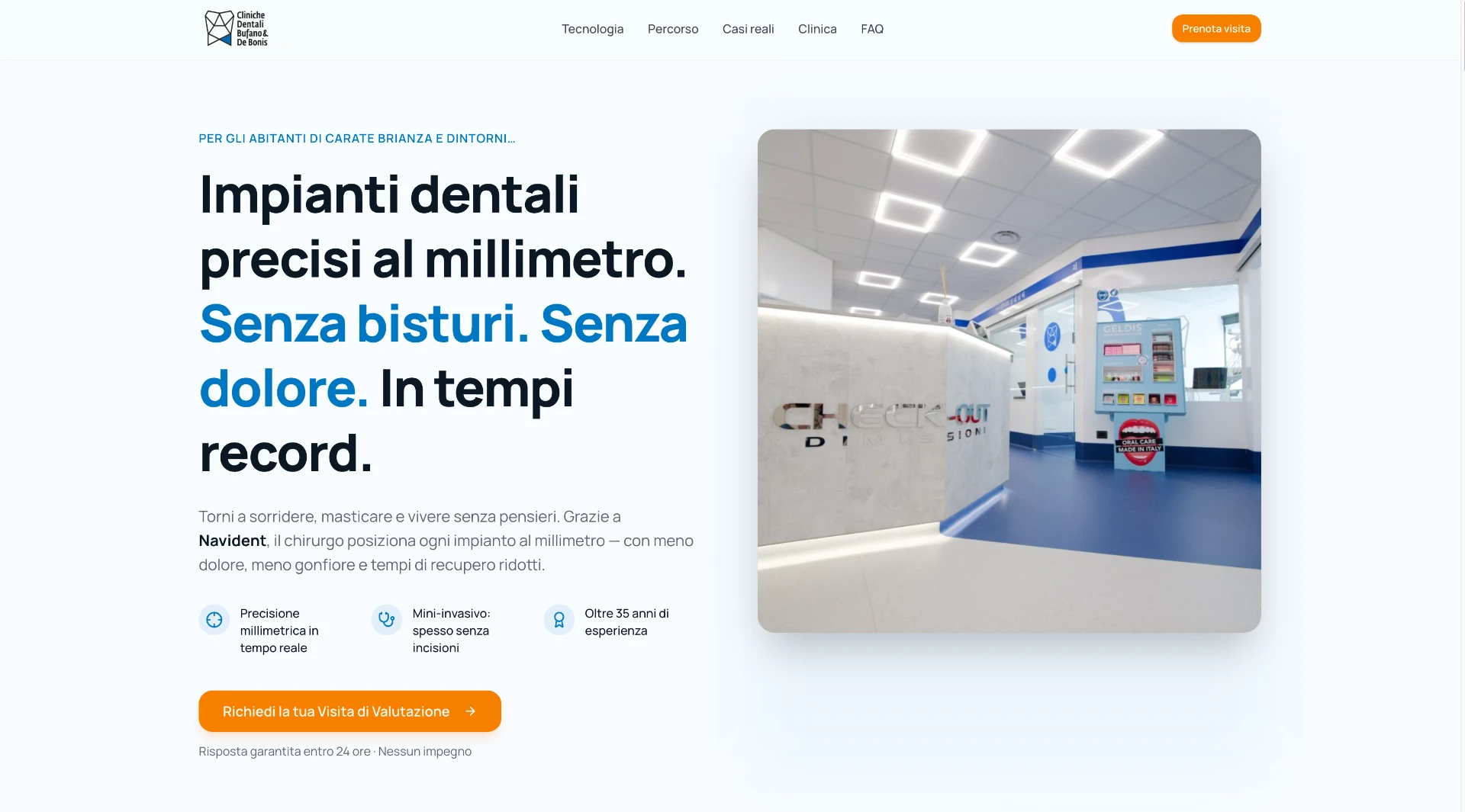 03 — Pagina web: prima schermata